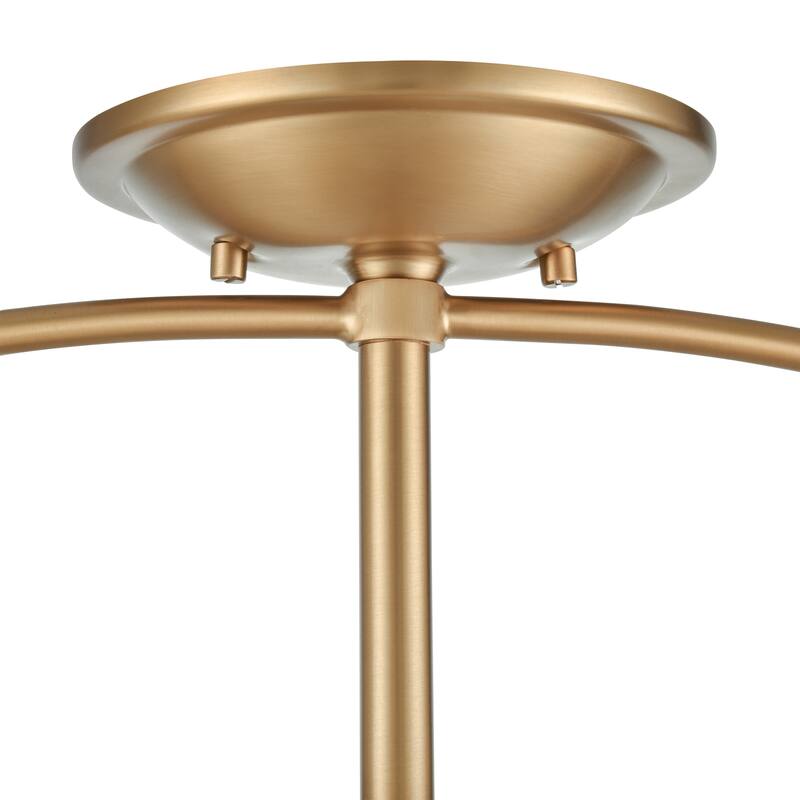 Elk Home Wentworth 17'' Wide 3-Light Semi Flush Mount - Matte Black