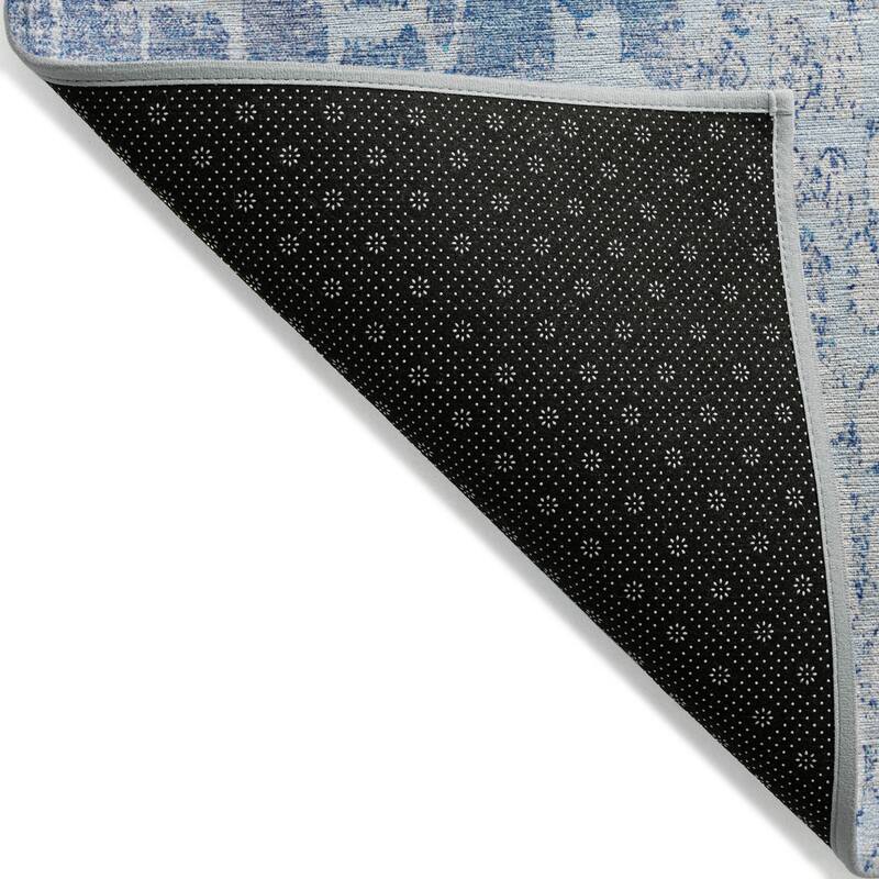 Machine Washable Indoor/ Outdoor Modern Cobble Chantille Rug