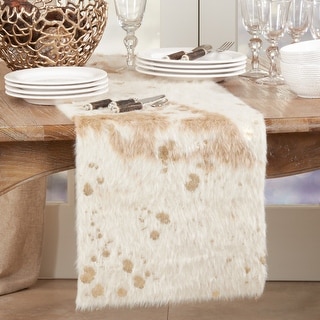 Faux Cow Hide Runner With Foil Print Design 16