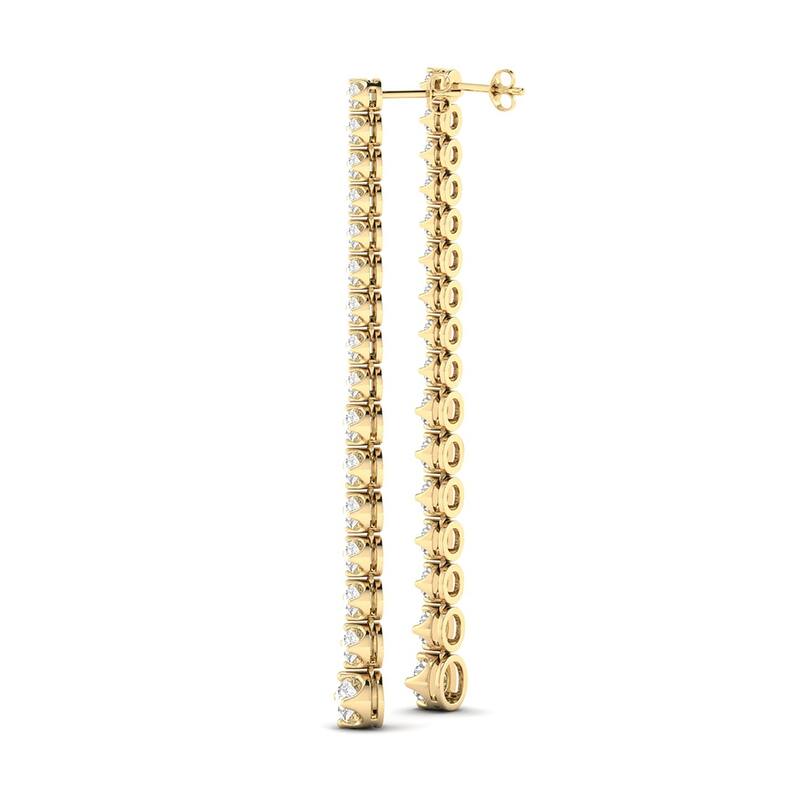 Marquee 3 1/5 CTW Diamond Dangle Earrings in 14K Yellow Gold