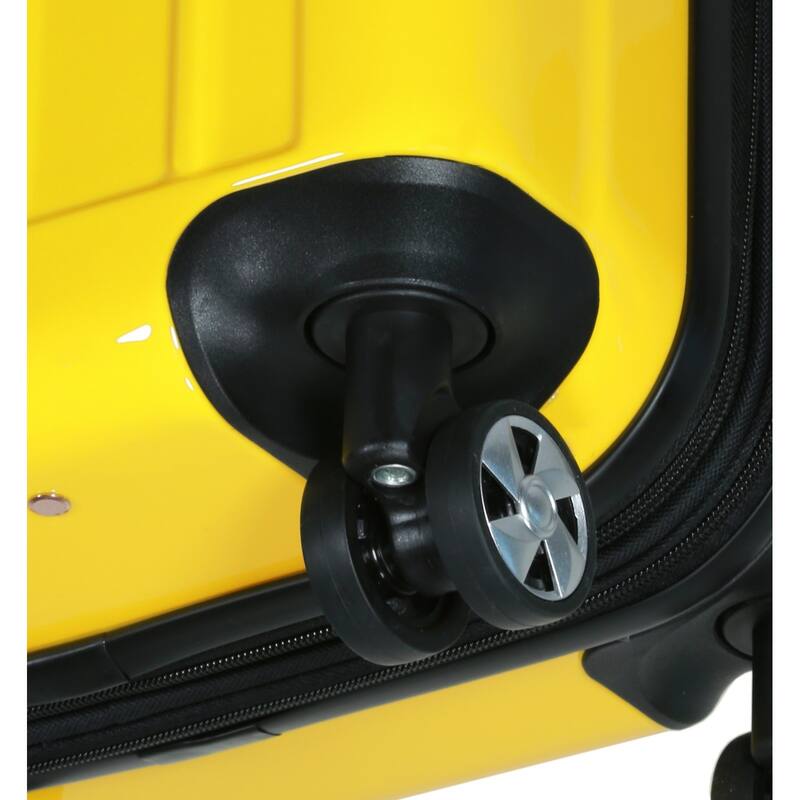 World Traveler 24-Inch Checked Spinner Hardside TSA Lock Luggage