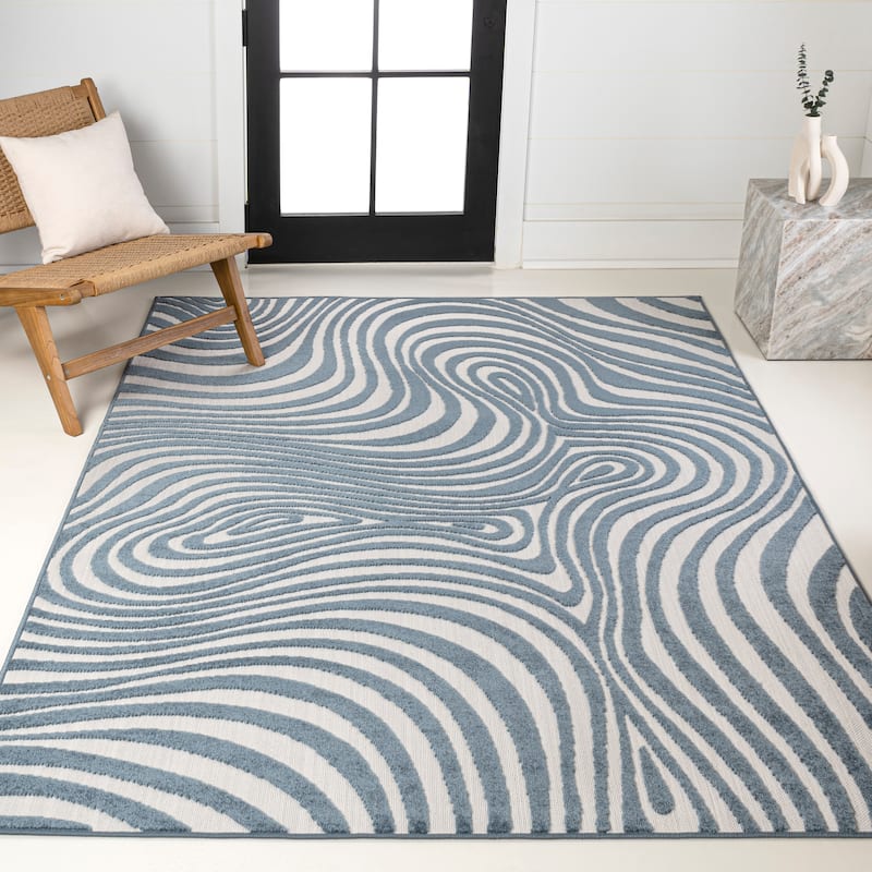 JONATHAN Y Nordby Abstract Groovy Striped Area Rug