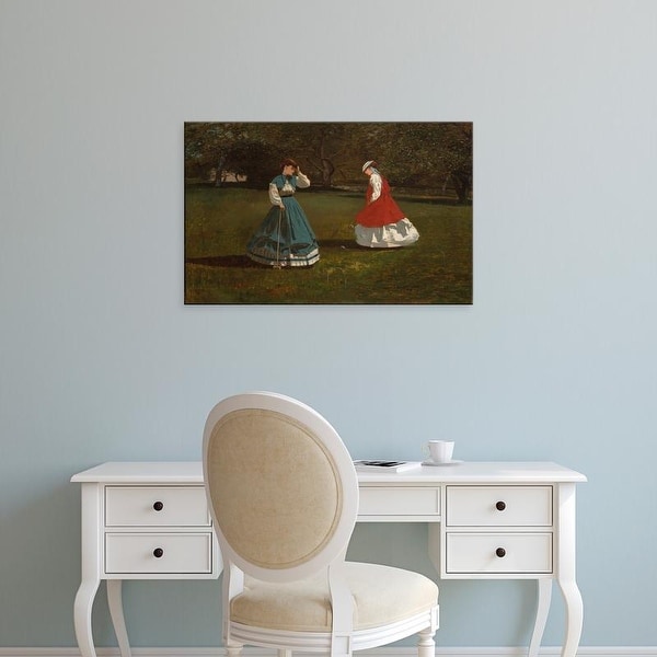 Easy Art Prints Winslow Homer's 'A Game of Croquet' Premium Canvas Art