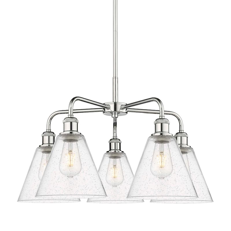 Innovations Lighting 516-5CR-16-26 Berkshire Chandelier Berkshire 5 - Polished Chrome / Seedy