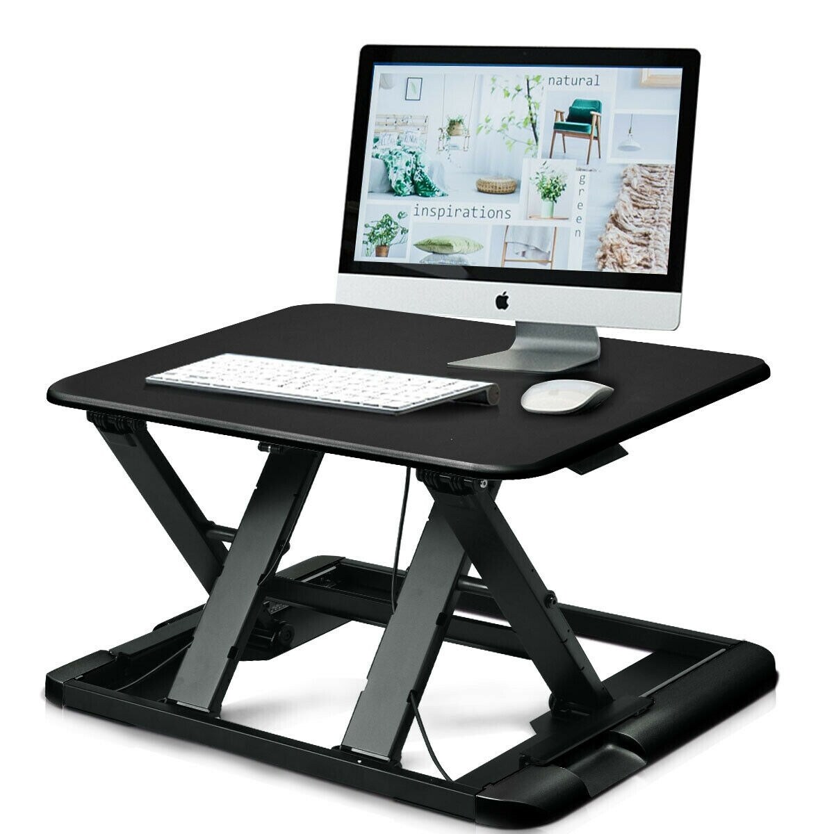 Shop Gymax Adjustable Height Sit Stand Desk Computer Lift Riser