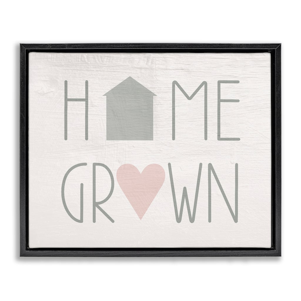 Stupell Home Grown Country Words Framed Floater Canvas Wall Art Design By Lil' Rue
