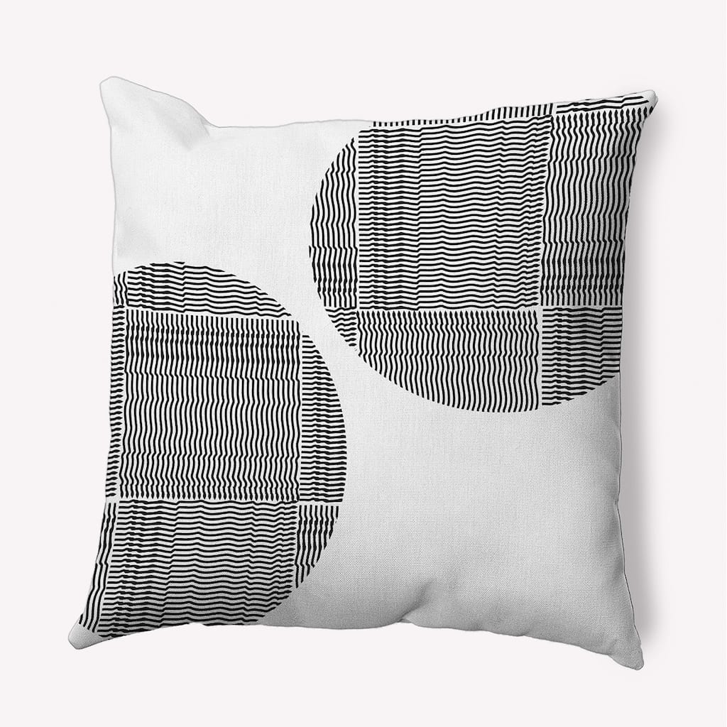 Circles and Squares Polyester Indoor Pillow