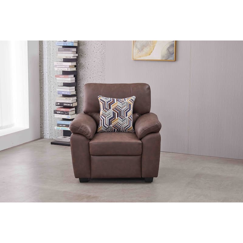 Faux Leather Living Room Set