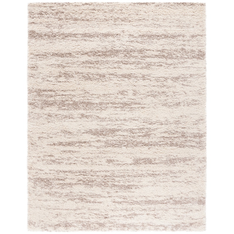 SAFAVIEH Hudson Shag Lulzime Modern Abstract 2-inch Thick Rug - 11' x 15' - Ivory/Beige - Rectangle