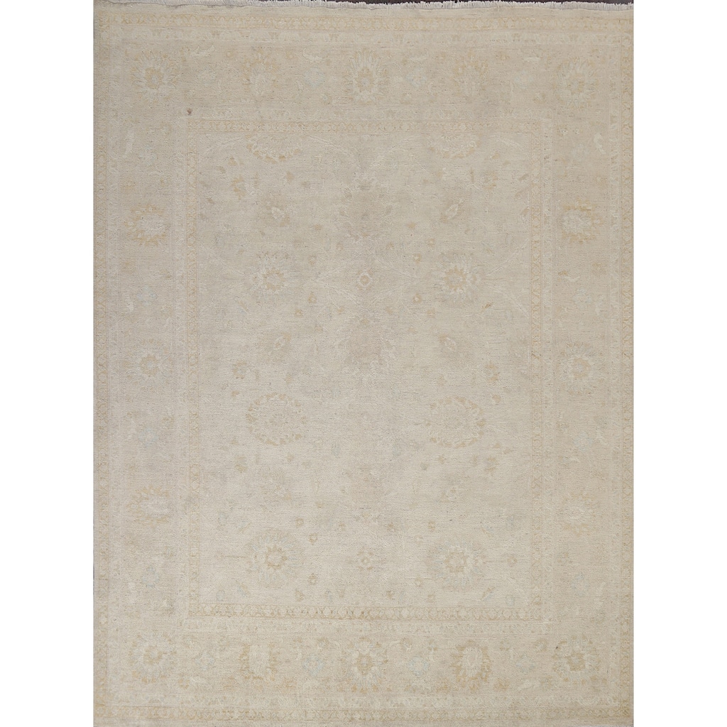Vegetable Dye Wool Traditional Peshawar Chobi Area Rug Hand-knotted - 7'9" x 9'3"