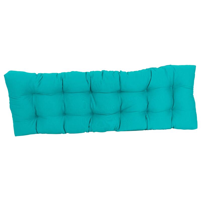 Solid Twill Tufted Indoor Bench Cushion (Multiple widths from 42 to 60 inch)