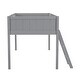 preview thumbnail 36 of 34, Wood Loft Bed Frame with Ladder, Ladder can be Placed on The Left or Right, for Boys Girls Kids Adults Toddler