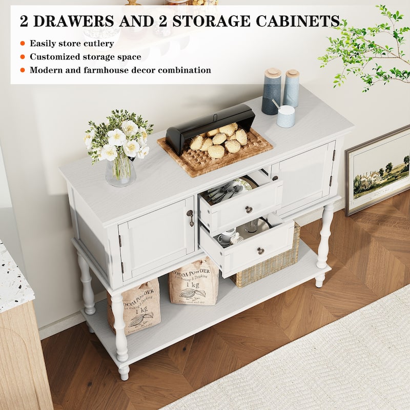 Farmhouse Wood Console Table