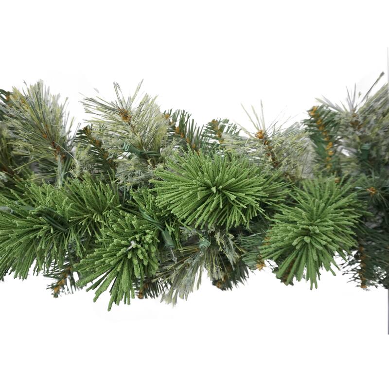 Puleo International 9' x 10" Pre-Lit Oklahoma Pine Artificial Garland