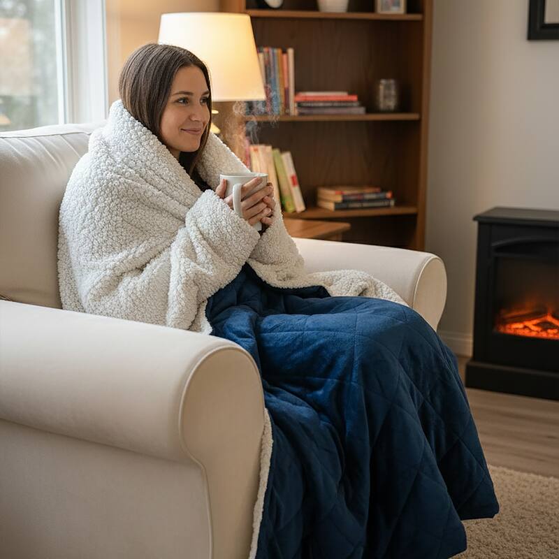 Cozy Soft Quilted Fleece-like Throw