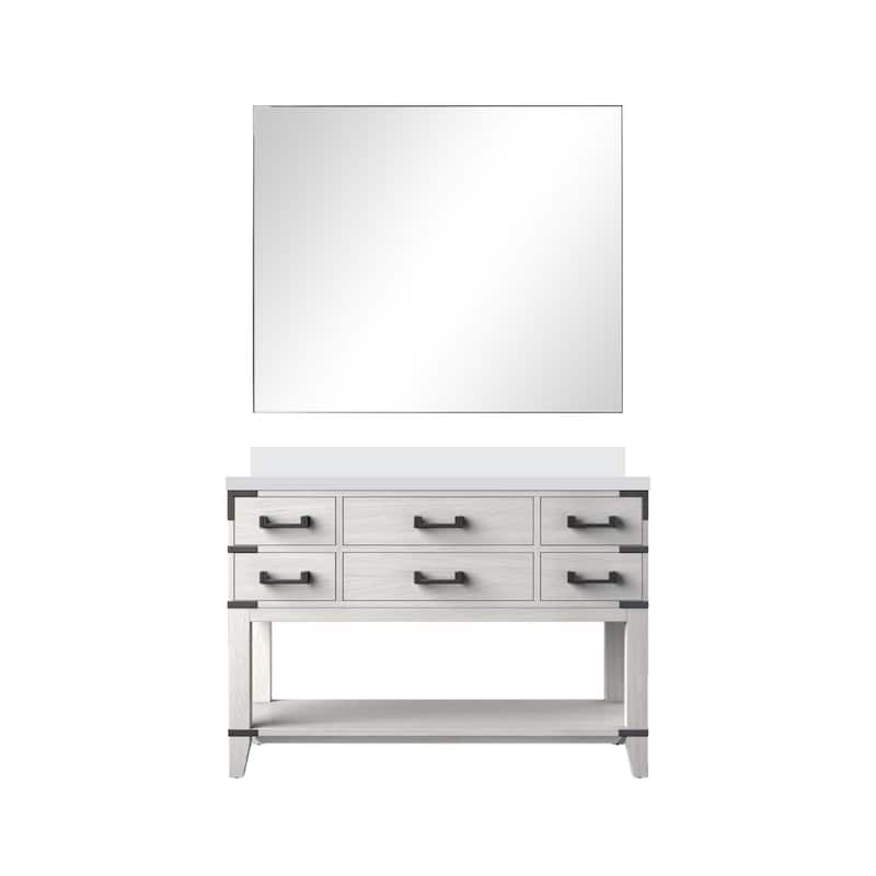 Norwalk Bath Vanity with Cultured Marble Top, Sink and Mirror