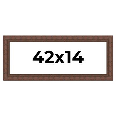 42x14 Frame Pewter Solid Wood Picture Frame Width 1.625 Inches | Interior Frame Depth 0.6875 Inches