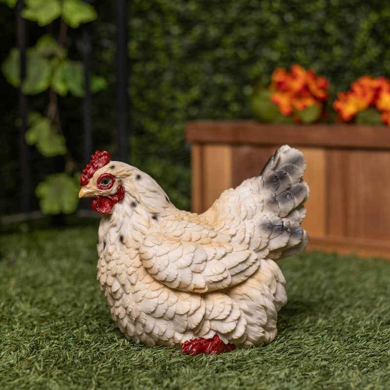 Magnesium Oxide Resting White Hen Statuary