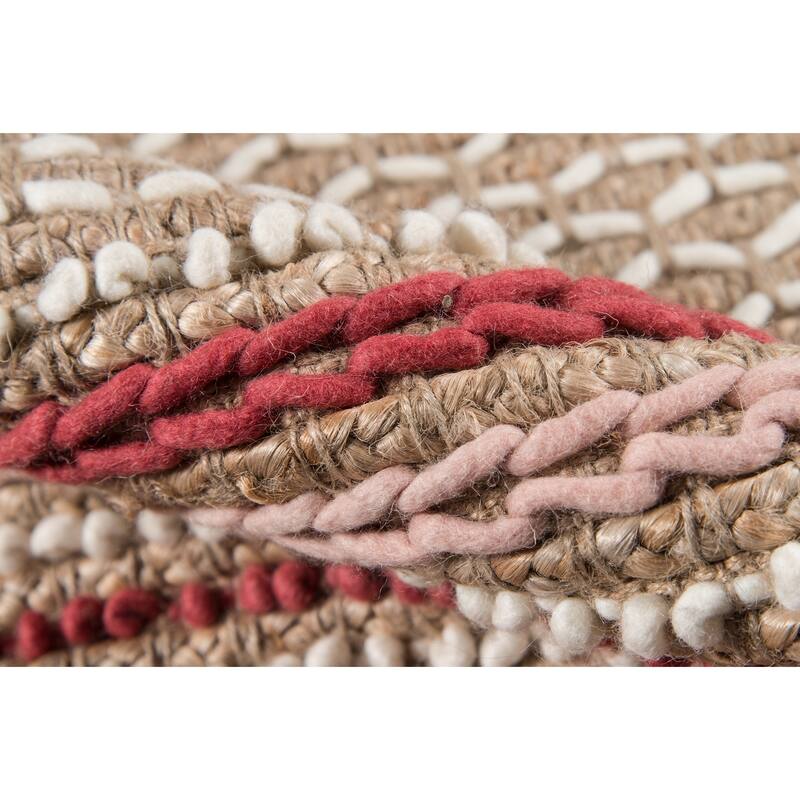 Momeni Esme Wool and Cotton Hand Made Pink Area Rug