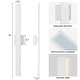 preview thumbnail 48 of 94, Aluminum LED Outdoor Wall Sconce Black Exterior Wall Light (1 / 2Pack)