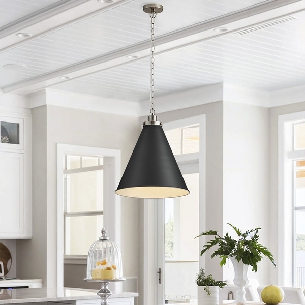 Brushed nickel hanging light on sale