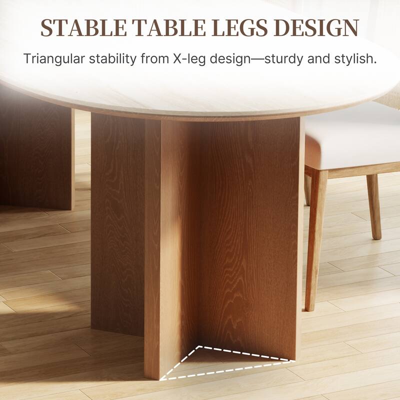 Modern 71" Rectangle Dining Table with Wood Legs, Stone Table-top - 71