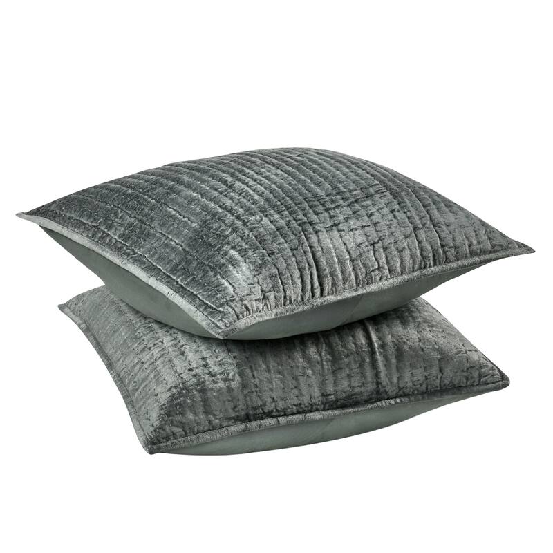 Dimitry Rayon Velvet Sham by Kosas Home - Bay Green - Euro Square