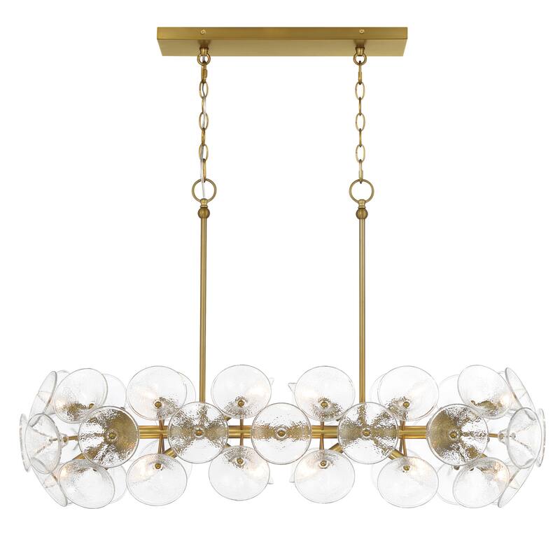 Minka Lavery 3659 Winter 12 Light 39" Wide Linear Chandelier - Soft Brass