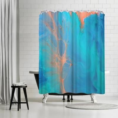 Americanflat 71" x 74" Shower Curtain, Golden Effect by Deb McNaughton