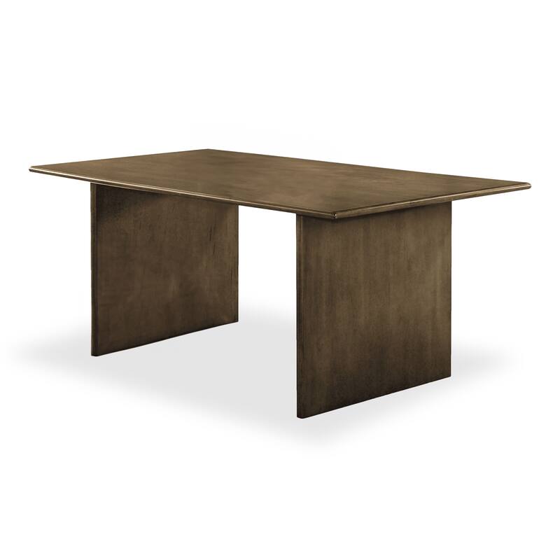 Furniture of America Velez Mid-Century Modern Natural Solid Wood 7-Piece Dining Table Set