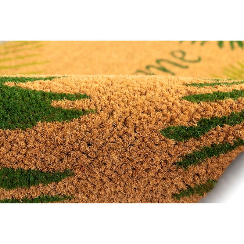 Liora Manne Natura Palm Border Outdoor Mat Green 18"X30"