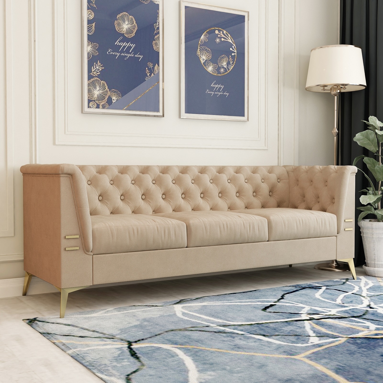 Velvet 3 shop seater sofa bed