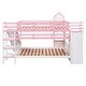 preview thumbnail 24 of 46, Castle Bunk Bed with Slide & Storage Stairs, Wooden Storage Bedframe