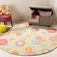 preview thumbnail 1 of 17, SAFAVIEH Handmade Kids Hilary Wool Rug 6' Round - Light Green/Multi - Round
