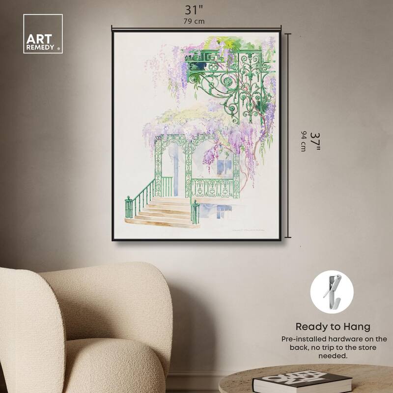 Cast Iron Porch Railing Canvas by Art Remedy