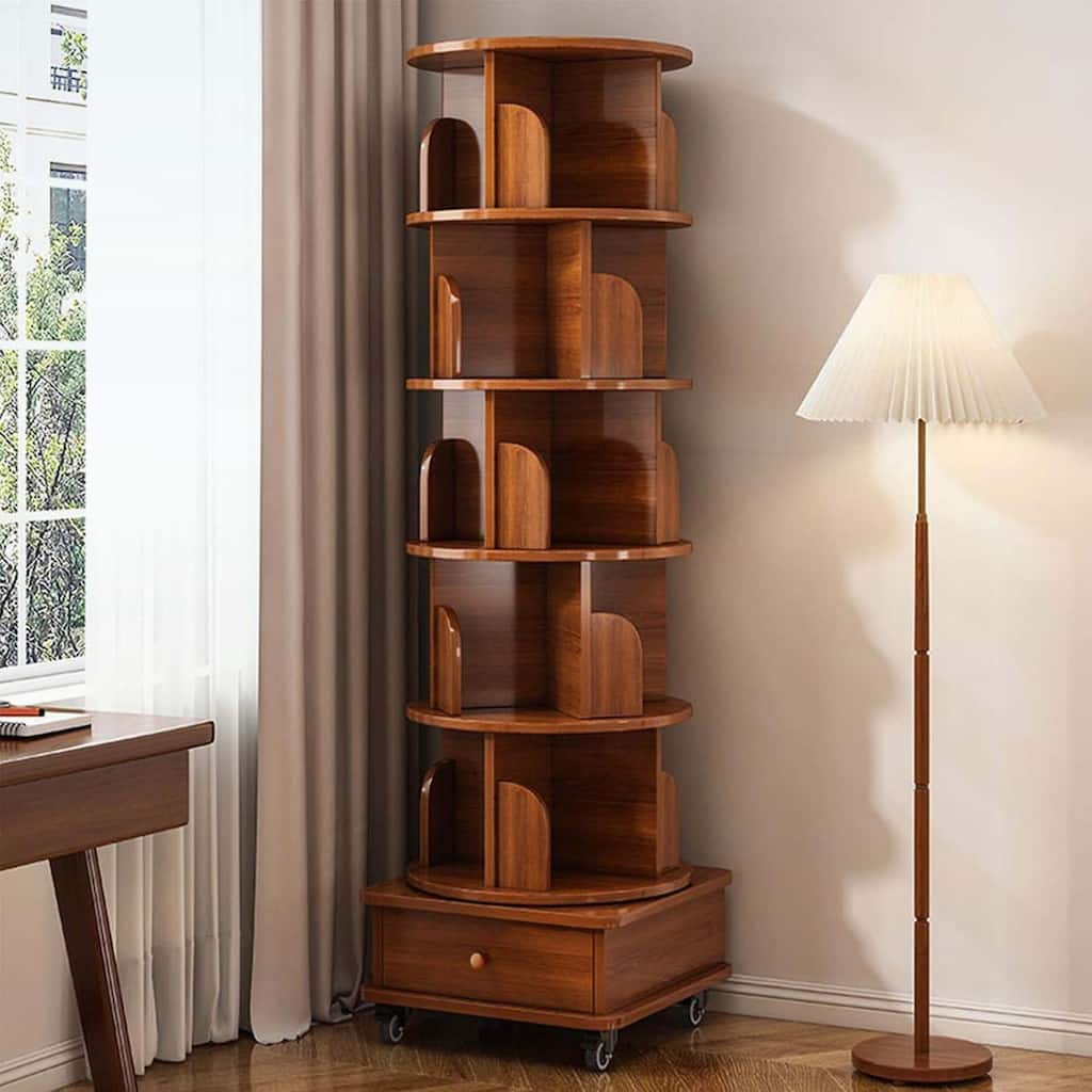 360 Display Corner Bookshelf for Small Space