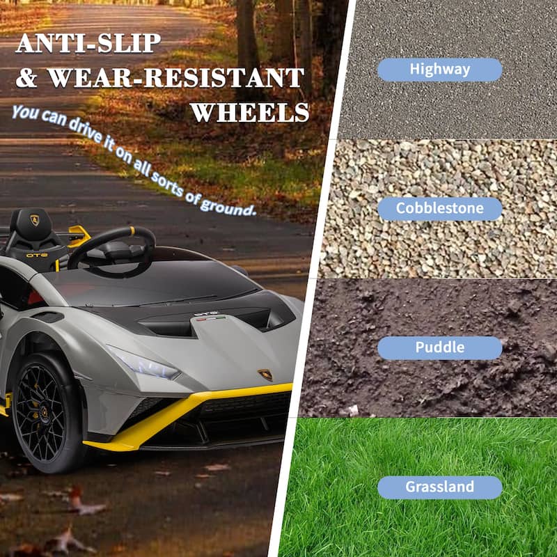 Lamborghini children's electric four-wheel four-wheel drive with remote baby seating toy car