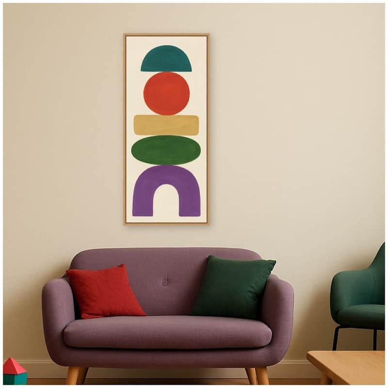 Kate and Laurel Toys Panel by Laura Moss Framed Canvas Wall Art Print