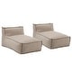preview thumbnail 3 of 10, Roomfitters Ramona Outdoor Bean Bag Lounge Chair with Water Resistant Fabric, Beige