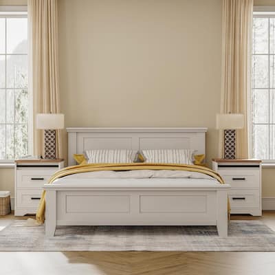 WAMPAT 2 Pack End Table with Charging Station Side Sofa Table