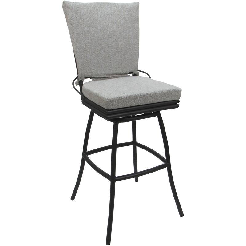 Outdoor Patio Counter 26" 30" Extra Tall 34" Bar Stool - Ofir Armless - White Linen - Gray - Bar Height