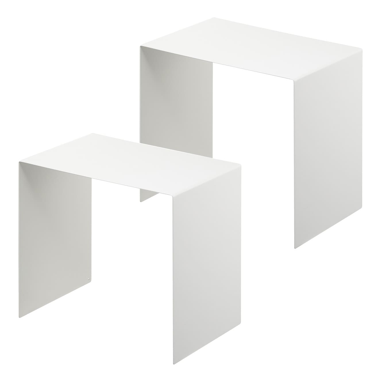 Yamazaki Home Riser (Set of 2), Steel, Supports 4 pounds, No Assembly - L 7.87 x W 12.2 x H 11.02 inches