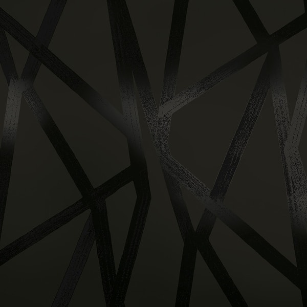 slide 2 of 8, Tempaper Intersections by Genevieve Gorder Peel and Stick Wallpaper - 15 sq. ft. Black - 15 sq. ft.