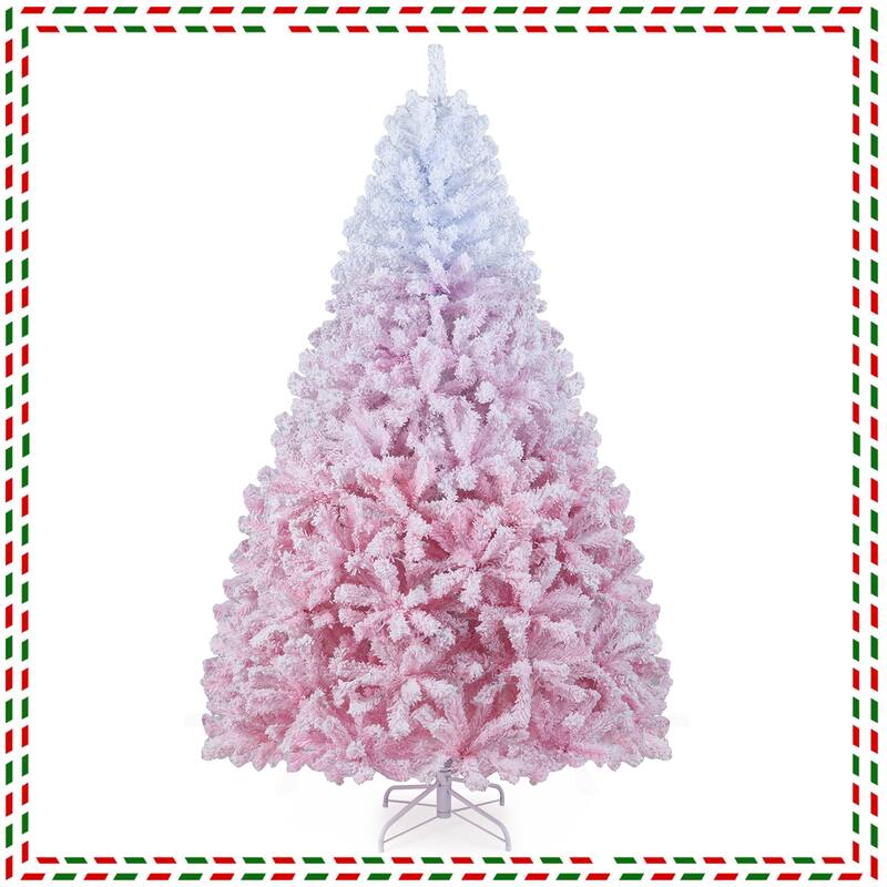 Costway 5/6/7/8 FT Artificial Christmas Tree with 180/250/350/470 Warm - See Details