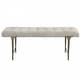 preview thumbnail 1 of 4, Uttermost Imperial Upholstered Gray Bench - 48 W X 19 H X 16 D (in)