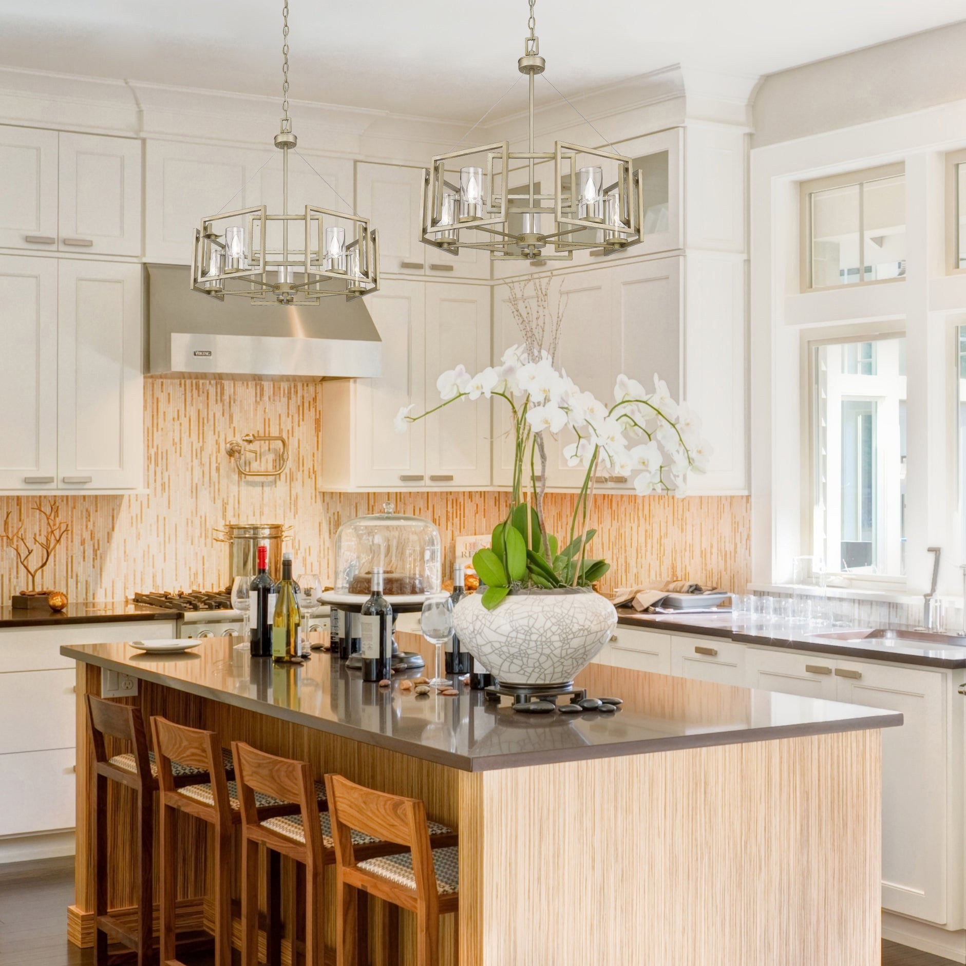 Golden Lighting Marco 5-Light Chandelier - White Gold