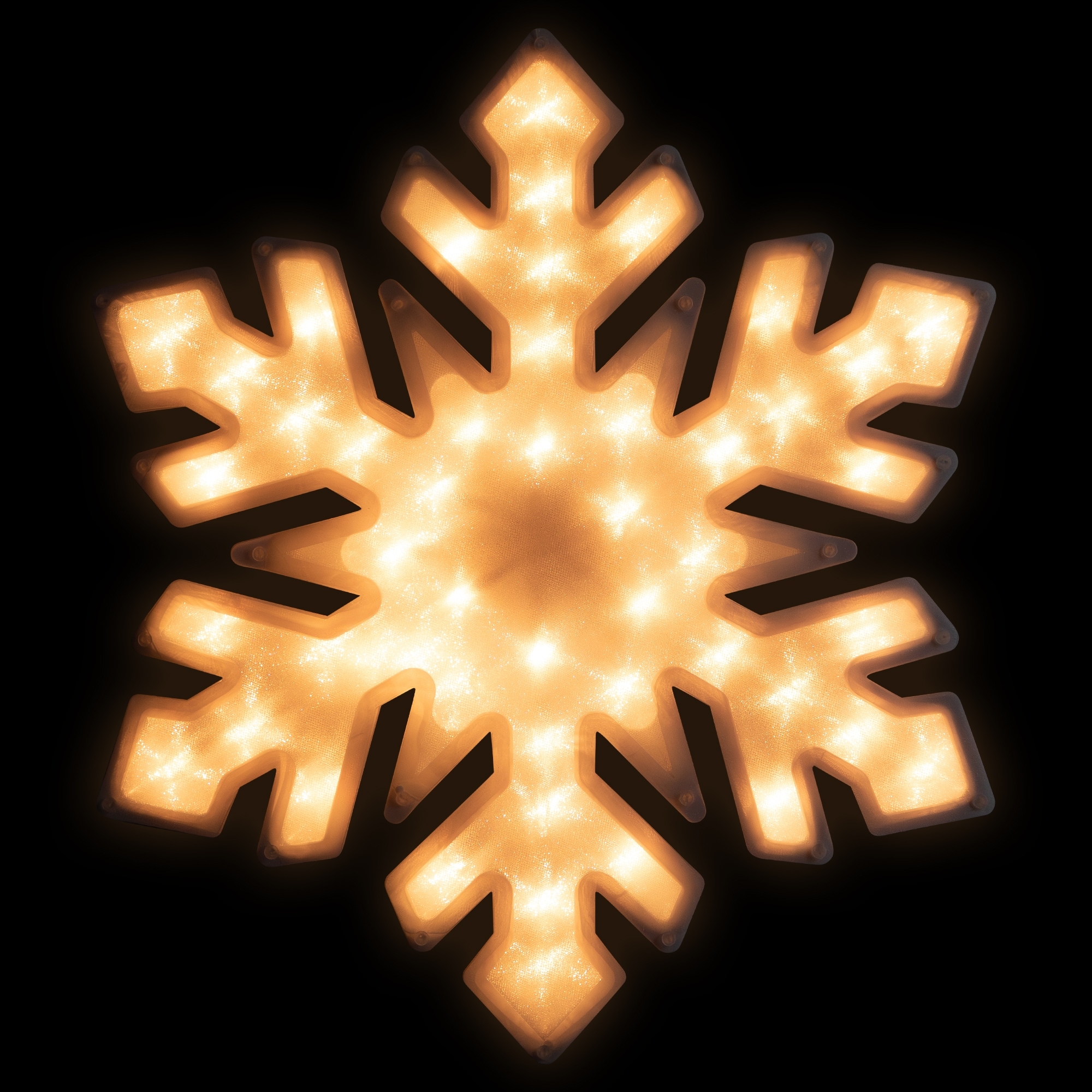 Lighted Snowflake Christmas Window Decoration - 20" - Clear Lights