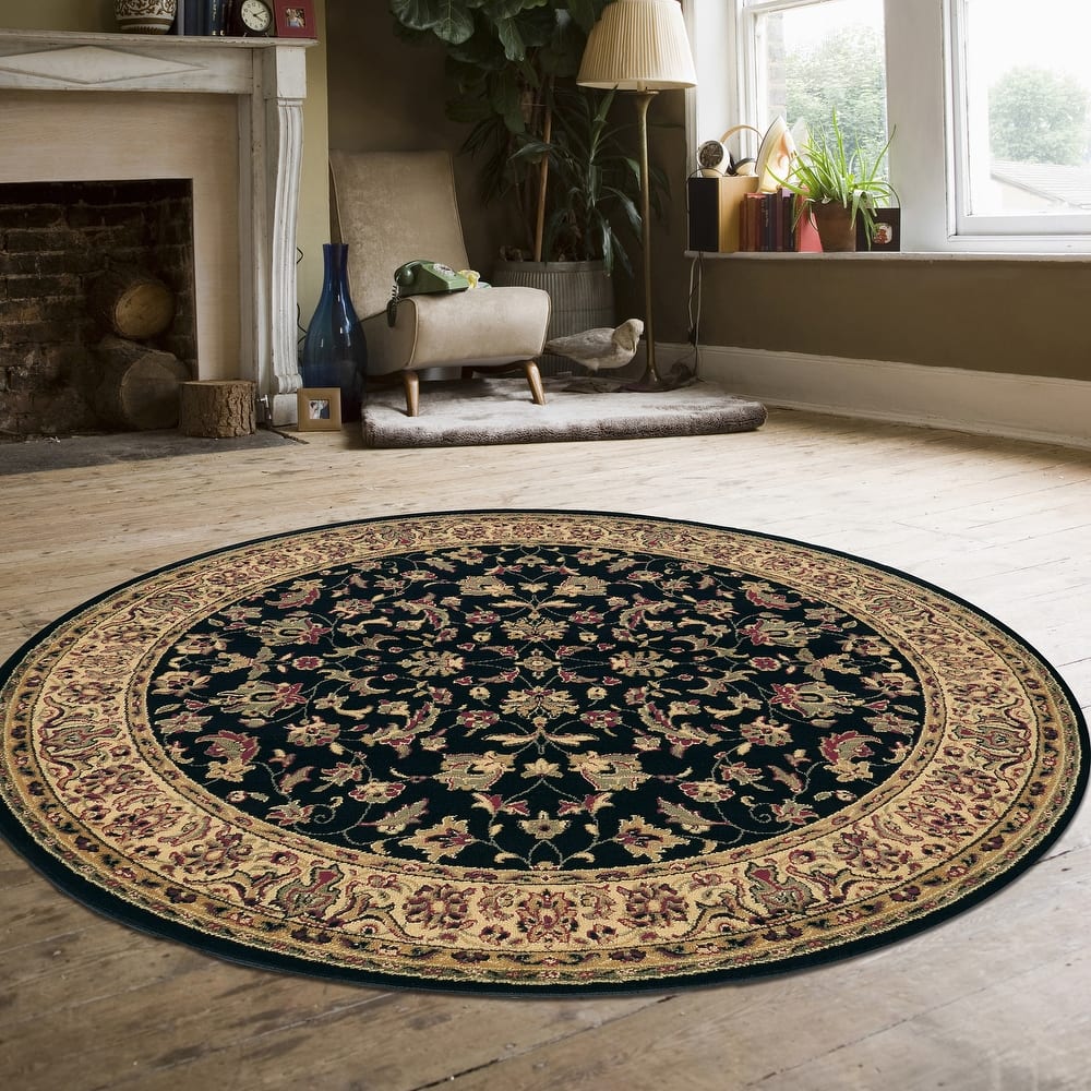 Admire Home Living Caroline Traditional Floral Sarouk Pattern Area Rug