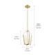 preview thumbnail 3 of 7, Kichler Calters 19.75 inch LED Pendant with Champagne Gold Finish
