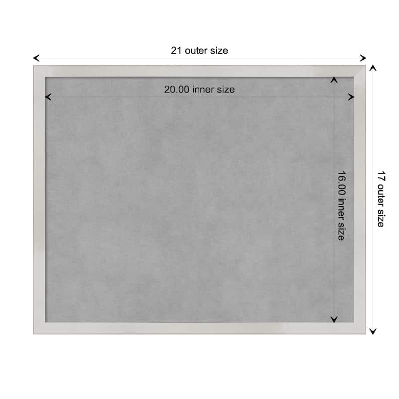 Amanti Art Svelte Silver Framed Magnetic Board - Board Size 20x16